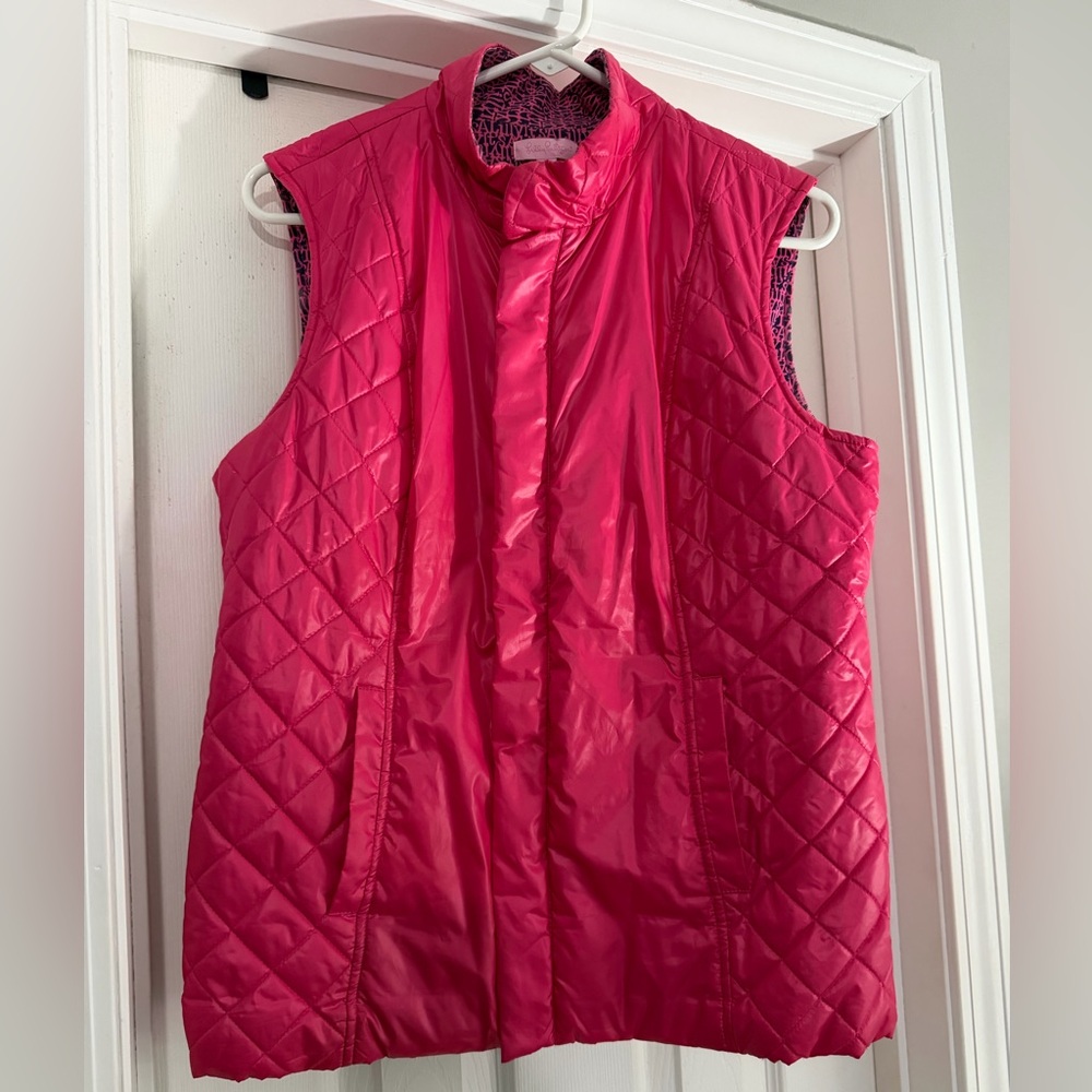 Lilly Pulitzer Vibrant Pink Quilted Vest